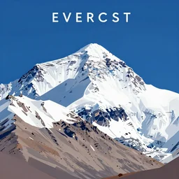 everest, album cover by vector art, minimalism