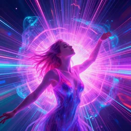 vivid dream of resonating bliss, vaporwave, HDR, render, 8k