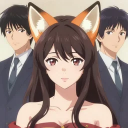 A professional anime portrait of a beautiful woman with fox ears, by Shinichirou Otsuka and Shingo Adachi, trending on artstation, pixiv