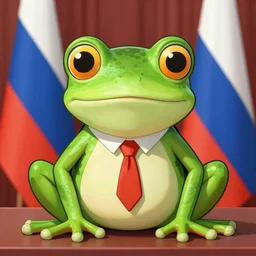 a frog as president of russia communist propaganda