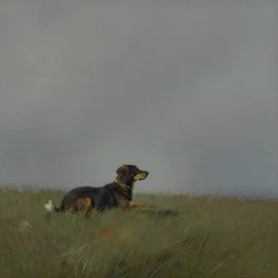 the lonely dog by greg rutkowski
