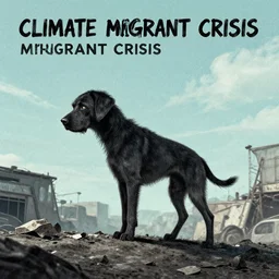 climate change migrant crisis as a Mastodon Album Art cover