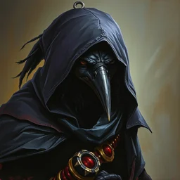 dnd kenku rogue. epic dungeons and dragons fantasy raven. oil on canvas featured by keith parkinson 1 9 8 5. cinematic, dynamic composition. realistic facial features and expression.