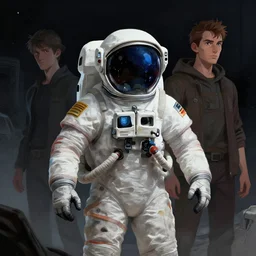 dead inside astronaut, digital painting, comix, by ilya kuvshinov and artgerm