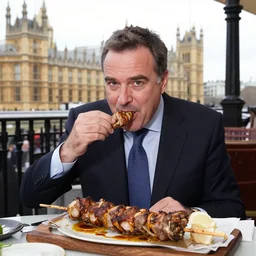 mariano rajoy eating a kebab in the houses of parliament