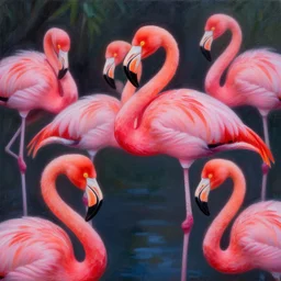 highly detailed oil painting of neon flamingo surrounded by all the known species of flowers by olaf hayek, by moebius, by oliver vernon, by joseph moncada, by damon soule, by manabu ikeda, by kyle hotz, by dan mumford, by kilian eng