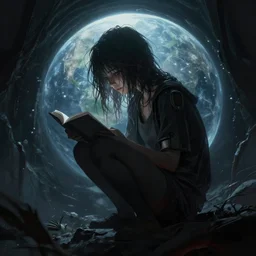sometimes i give myself the creeps,, global lighting, digital art, artstation