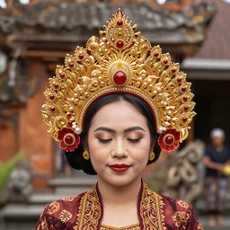 balinese batik udeng headdress