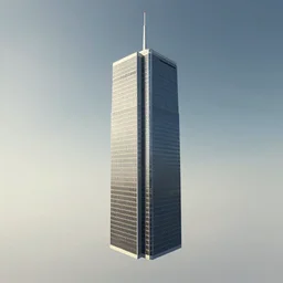 a skyscraper concept art in the style of bauhaus flying in the sky, 4 k digital art masterpiece