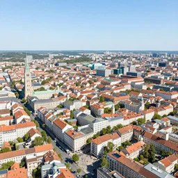 photo of the city center of a fictional european country, very detailed, midday