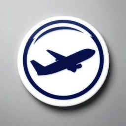 logo of an airplane inside a circle