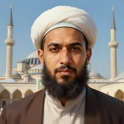 portrait epic mosque imam. highly detailed, digital painting, concept art, smooth, sharp focus, illustration, art by creature college