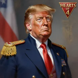 hearts of iron 4, 1 9 4 4, a character portrait by wang lu, donald trump, polycount contest winner, sots art, colorized, detailed painting, glorious