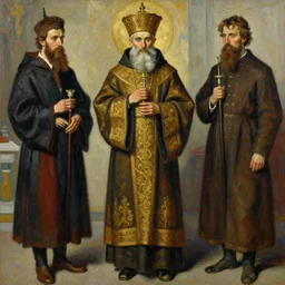 high quality high detail painting of a russian orthodox monk full body by lucian freud and beksinski hd