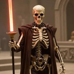 movie still of skeletor as obi - wan kenobi, 8 k, hd