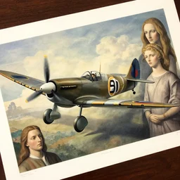 an achingly beautiful print of one supermarine spitfire by raphael, hopper, and rene magritte. detailed, romantic, enchanting, trending on artstation.