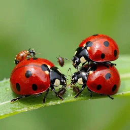 ladybugs devouring aphids in epic battle