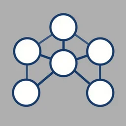 a vector illustration of a graph with five nodes