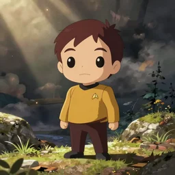 kawaii lieutenant commander worf, star trek : the next generation, studio ghibli