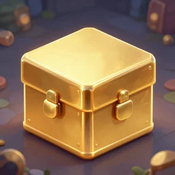 amazing box gold for mobile game in the style of brawl stras