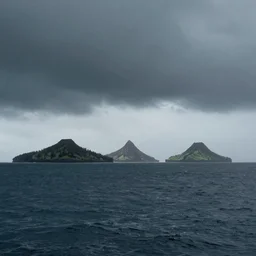 taken from the ocean you see the islands of hawaii rainy atmosphere sad melancholic gloomy stormy trending on unsplash 3 2 k photorealism unsplash hd unsplash 4 k realism unsplash hq unsplash landscape photography landscape hd intricate detailed hawaiian atmosphere