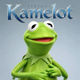 kamelot album cover featuring kermit the frog, art by stefan heilemann, power metal album cover, trending on artstation