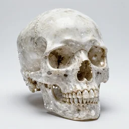 a skull made out of crystal