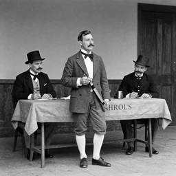 historical photo of a mustache competition