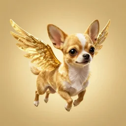 a cute magical flying chihuahua with wings, fantasy art drawn by disney concept artists, greg rutkowski, golden colour, high quality, highly detailed, elegant, sharp focus, concept art, character concepts, digital painting, mystery, adventure