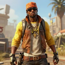 rapper Chief Keef in borderlands 2 very detailed 4K quality super realistic