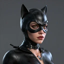 3d render of Catwoman, headshot, photorealistic, concept art, finalRender, octane, Unreal Engine