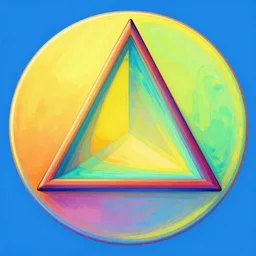 triangle inside circle, fine details, 8 k, vibrant colors, concept art, digital art, intricate complexity, extremely detailed, very sharp, symmetry 2 d, vector,