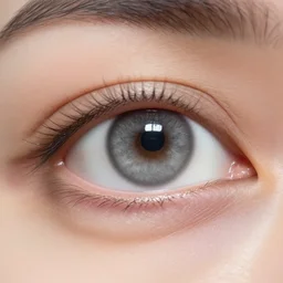 detailed 8k close-up photo of a grey eye