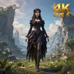 extra thick goth girl landscape, beautiful texture, beautiful graphics, fantasy artwork, very beautiful scenery, hd, hdr, ue 5, ue 6, unreal engine 5, cinematic 4 k wallpaper, 8 k, ultra detailed, by popular digital, details, beautiful image ever created, high resolution, artstation, award winning