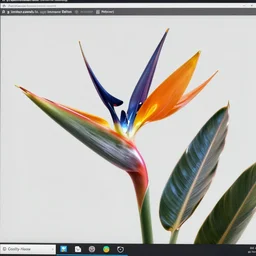 a colorful, metallic strelitzia, ( ( ( ( jonathan zawada ) ) ) ) a computer rendering by agnes lawrence pelton, featured on polycount, computer art, rendered in cinema 4 d, octane render, rendered in maya