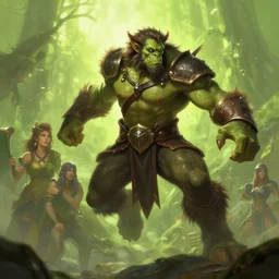 epic professional digital art of male orc wolverine druid in superhero landing pose, chartreuse ambient light, painted, heroic, mythic, detailed, intricate, leesha hannigan, wayne haag, reyna rochin, ignacio fernandez rios, best on artstation, cgsociety, epic, stunning, gorgeous, much wow, cinematic
