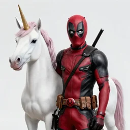movie Deadpool with a unicorn, cinematic, 4k, hd, realistic