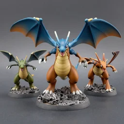 groudon okemon as warhammer tabletop figurines