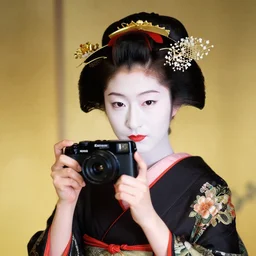 Portrait Photograph of a Japanese Geisha Konica Minolta Pro 200S