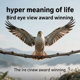 “hyper realistic photo of the meaning of life bird eye view award winning”