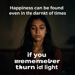 Happiness can be found even in the darkest of times, if you remember to turn to the light, art, epic, VHS video effect, realistic, photo, 8K, HDR, high quality, high resolution, lossless