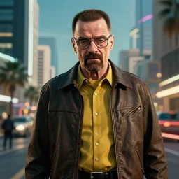 gustavo fring from breaking bad wearing on the city of oran, luxury, 4 k, high detail, unreal engine, cyberpunk, blur, art station 5