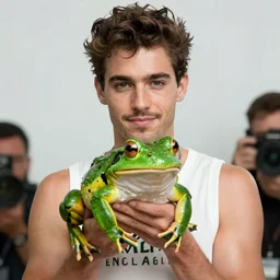troye sivan holding a live frog