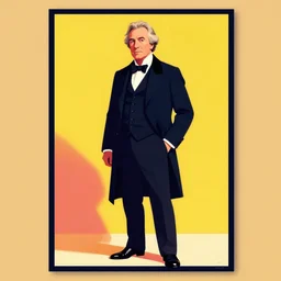 fillmore, alec baldwin is 1 9 th century united states president millard fillmore, 8 0's movie poster, theatrical poster, vibrant fan art, digital art, trending on artstation, minimalist