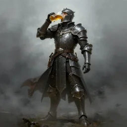 knight drinks beer, beer, glass, beer mug in hand, intricate, triumphantly, foggy background, full body art, dark souls, drawing, concept art, artstation, smooth, sharp focus, digital painting, cgsociety, art by artgerm and greg rutkowski