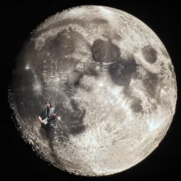 the band r. e. m. play a concert on the moon