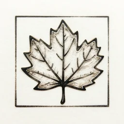 fall leaves woodcut stamping by greg rutkowski