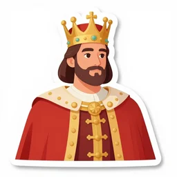 sticker illustration of a king