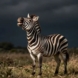 laughing zebra. art by mark brooks