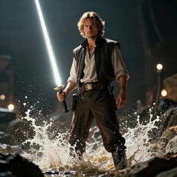 Paul Walker as anakin skywalker, splash art cinematic lighting dramatic octane render long lens shallow depth of field bokeh